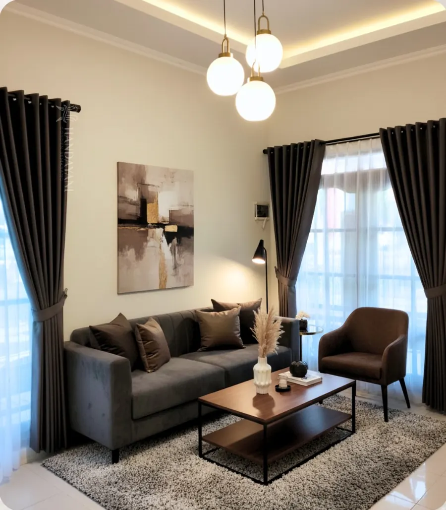Gorden Blackout 80% — Ruang tamu